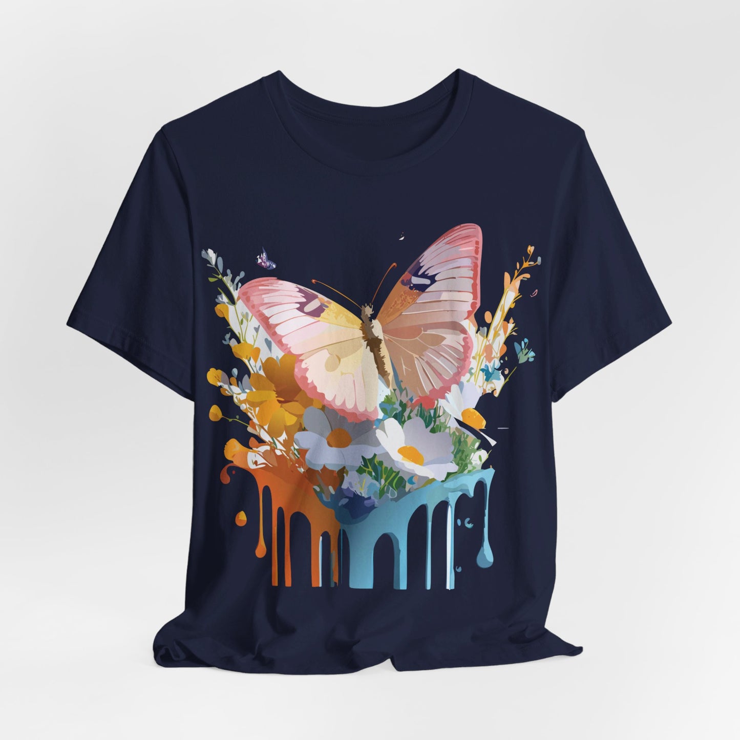 T-shirt en coton naturel avec papillon