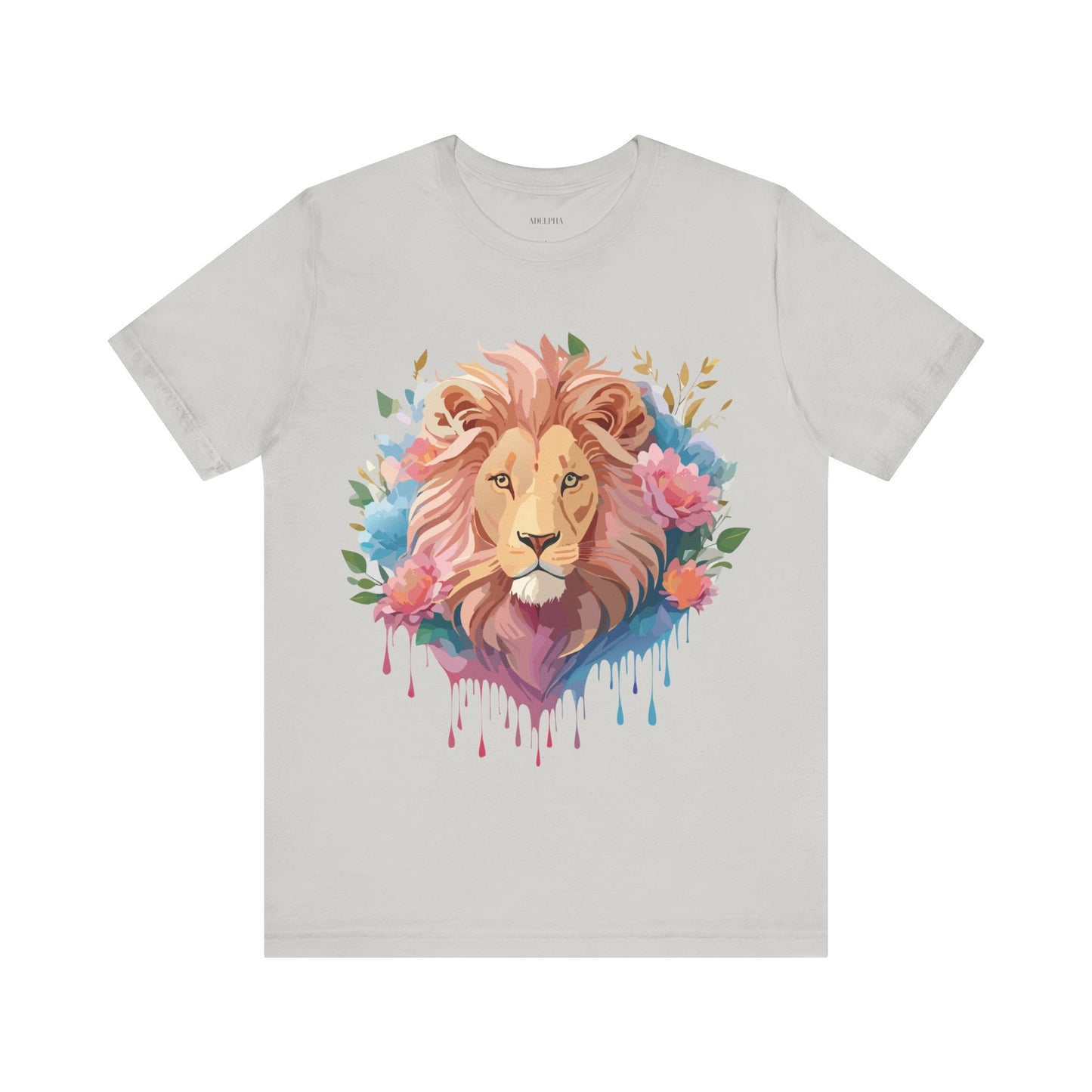 Natural Cotton Tee Shirt with Lion