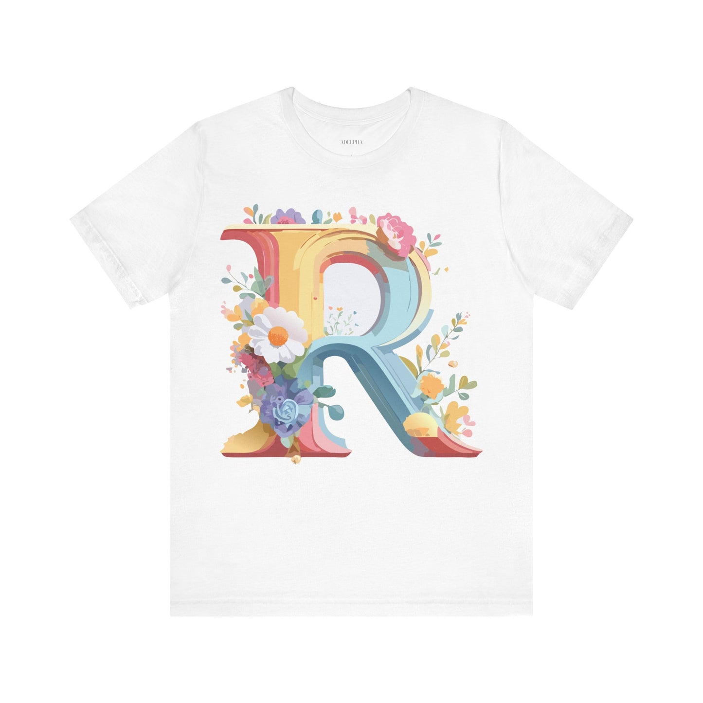 T-Shirt aus natürlicher Baumwolle – Letters Collection – R