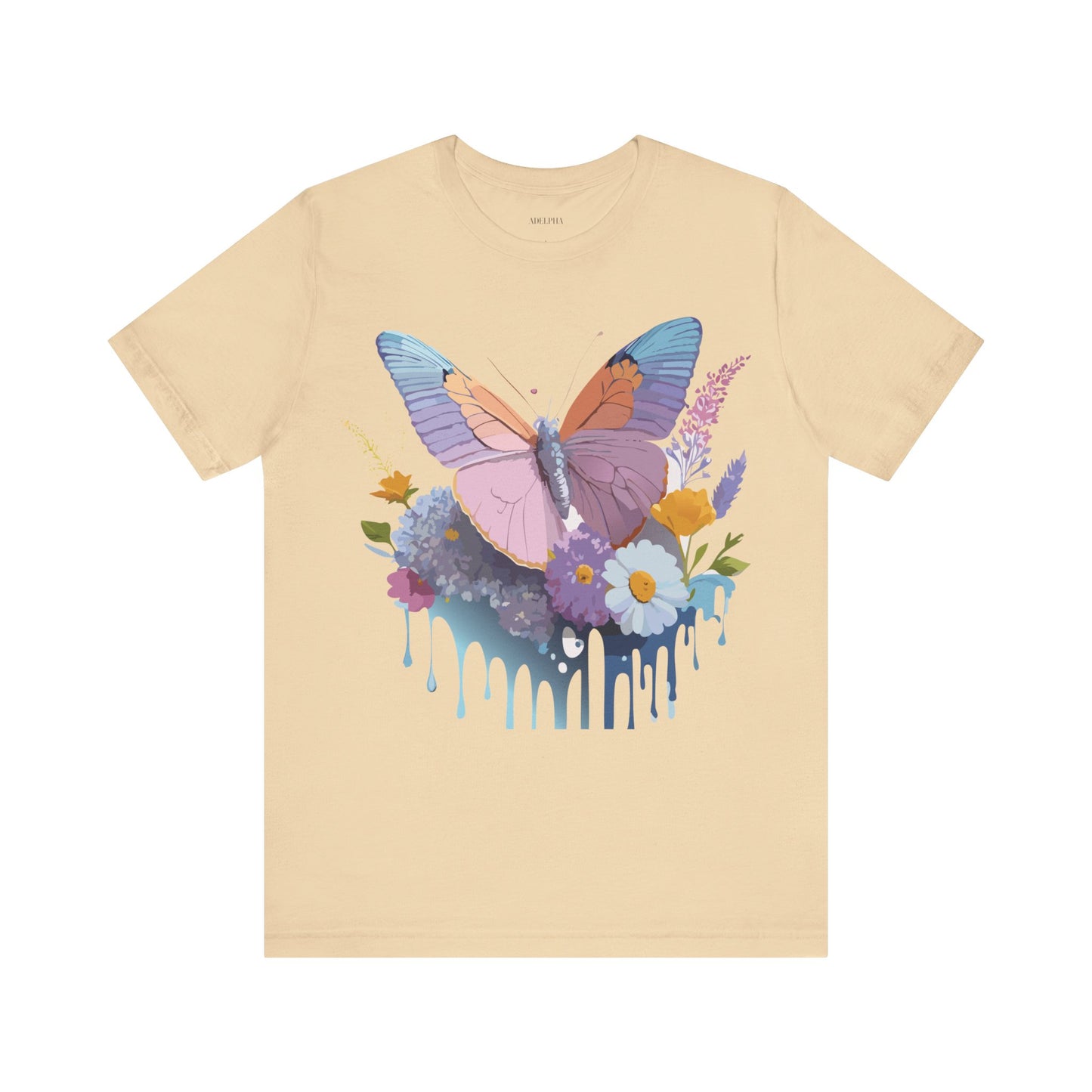 T-Shirt aus natürlicher Baumwolle mit Schmetterling