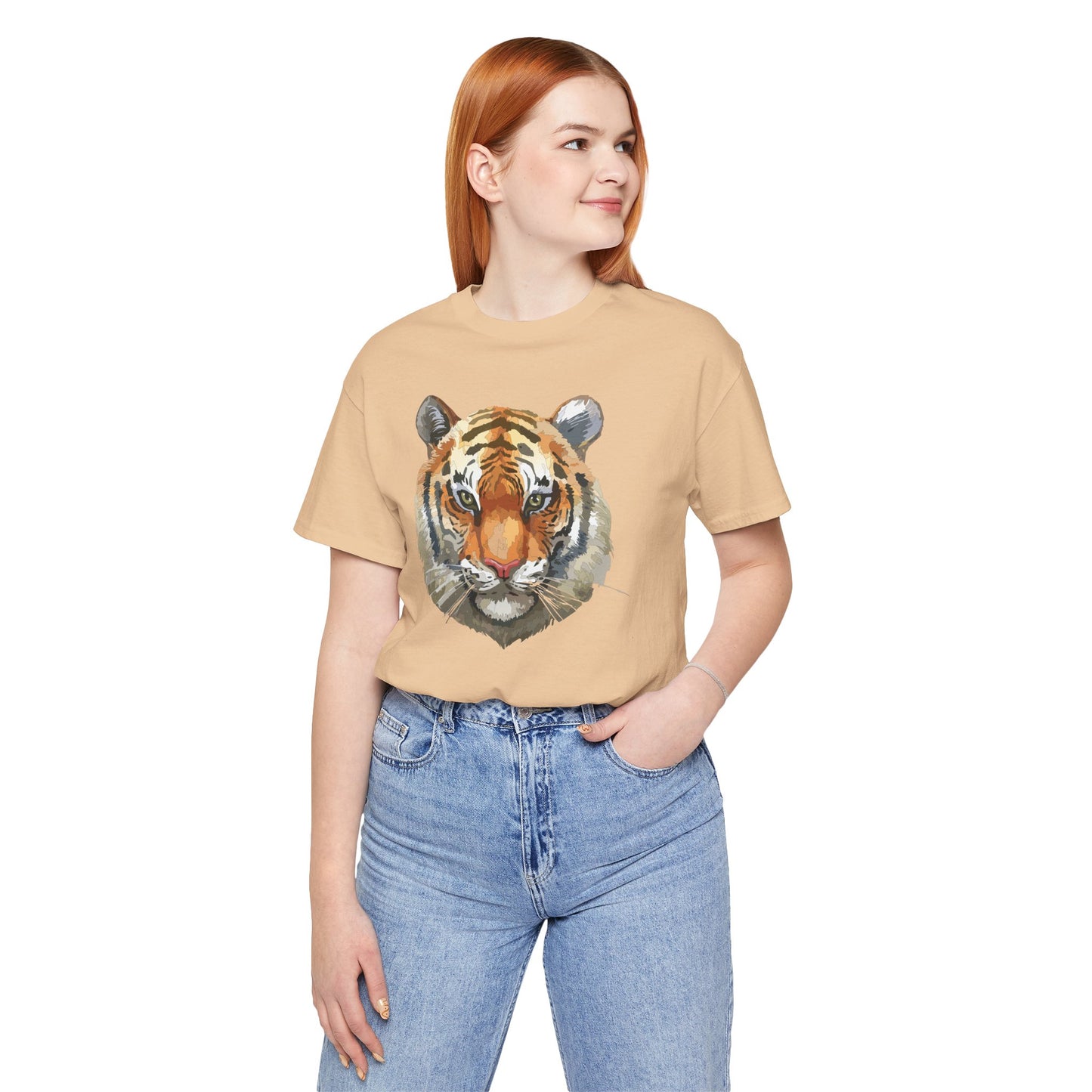 Wild Tiger Face Graphic T-Shirt Unisex Cotton Animal Design Wildlife Tee 1