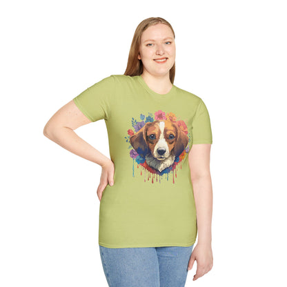 Unisex Dog Shirt Animal Print Tee Gildan Softstyle 64000 Cotton