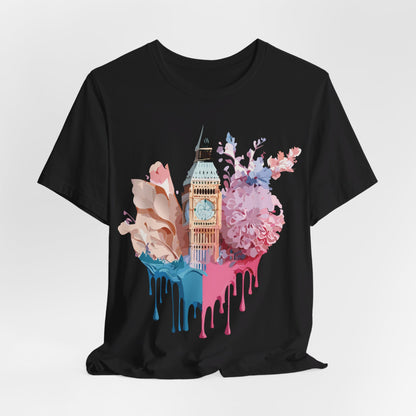Natural Cotton Tee Shirt - Beautiful Places Collection - London Printify