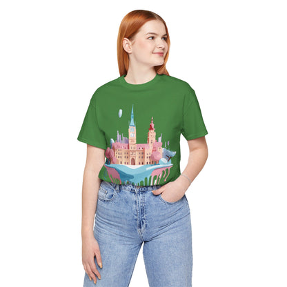 Natural Cotton Tee Shirt - Beautiful Places Collection - Prague Printify