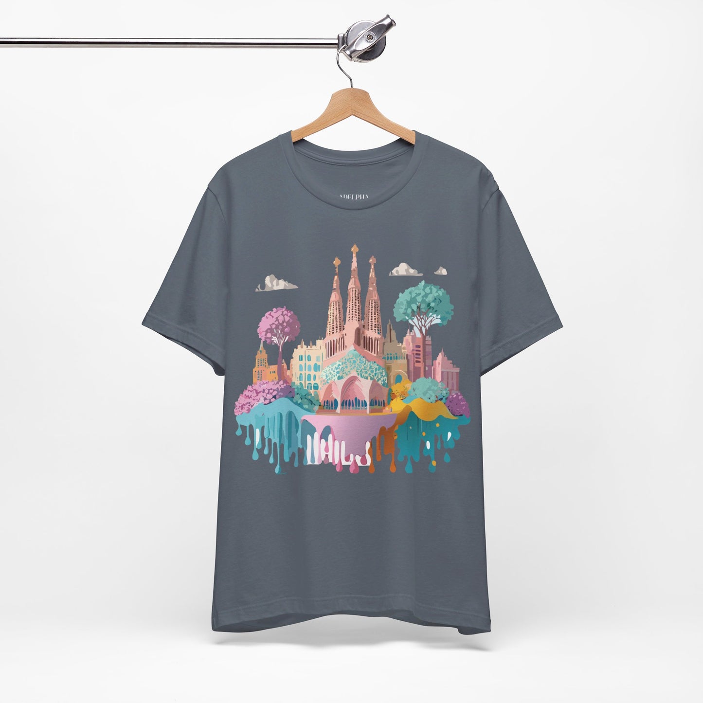 T-shirt en coton naturel - Collection Beautiful Places - Barcelone