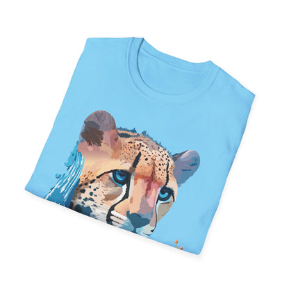 Cheetah Shirt Unisex Tee Softstyle Gildan 64000 100 Percent Ring Spun Cotton