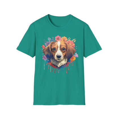 Unisex Dog Shirt Animal Print Tee Gildan Softstyle 64000 Cotton