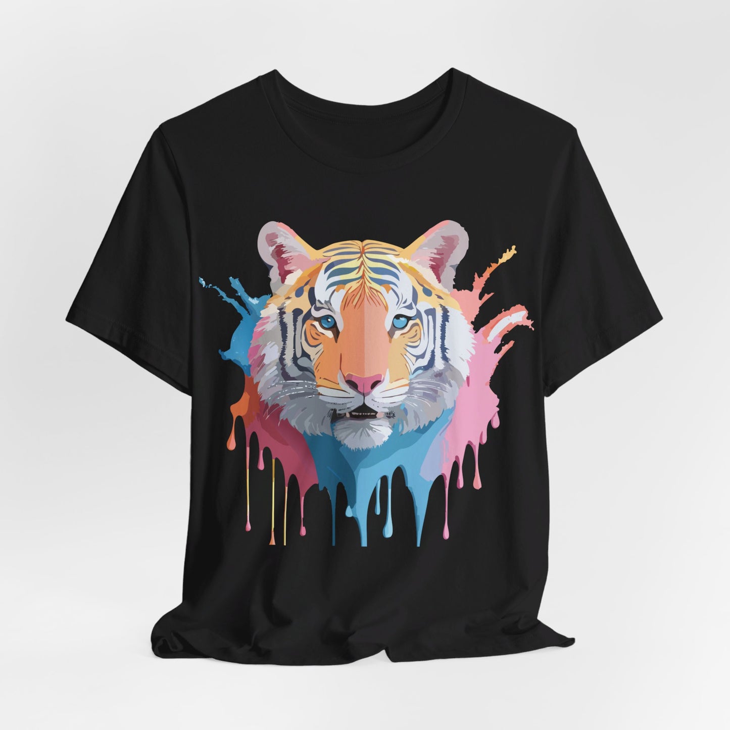 Natural Cotton Tee Shirt with Tiger