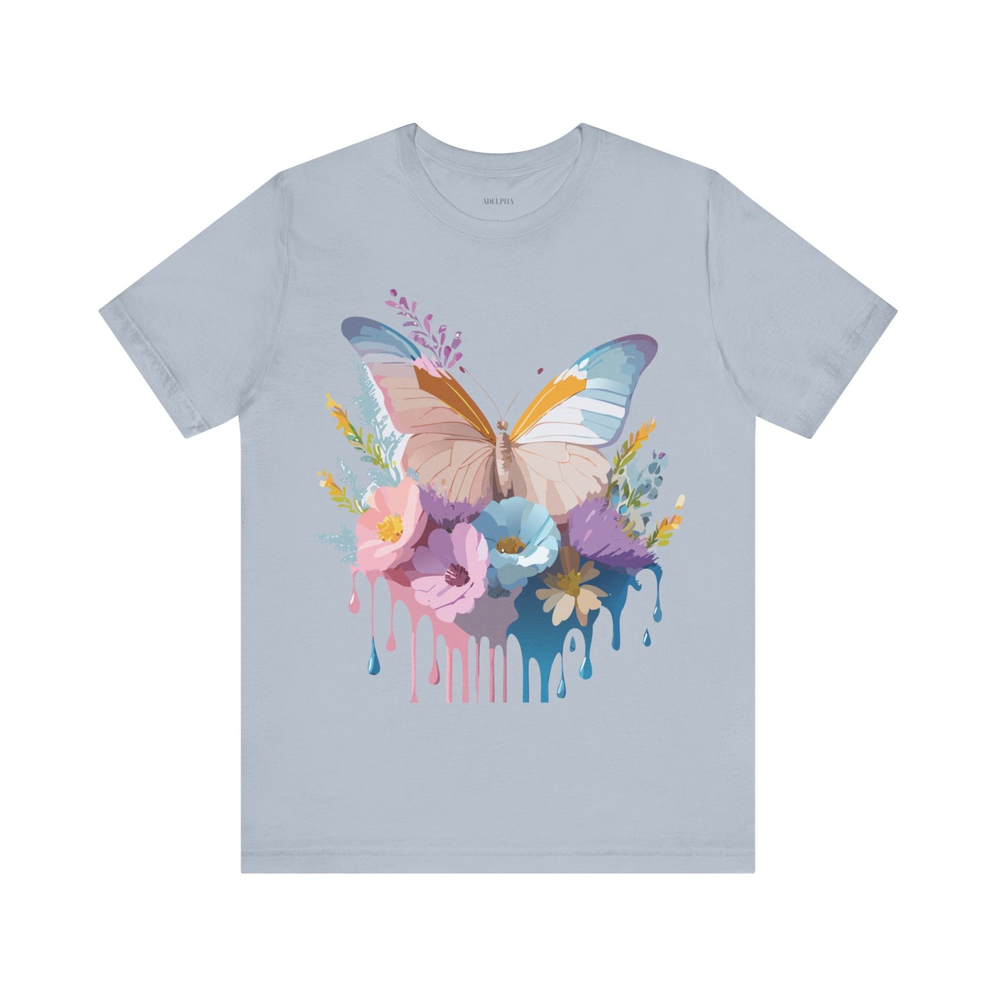 T-Shirt aus natürlicher Baumwolle mit Schmetterling