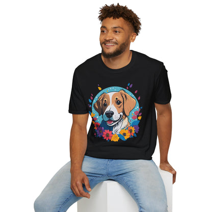 Unisex Dog Shirt Animal Print Tee Gildan Softstyle 64000 Cotton