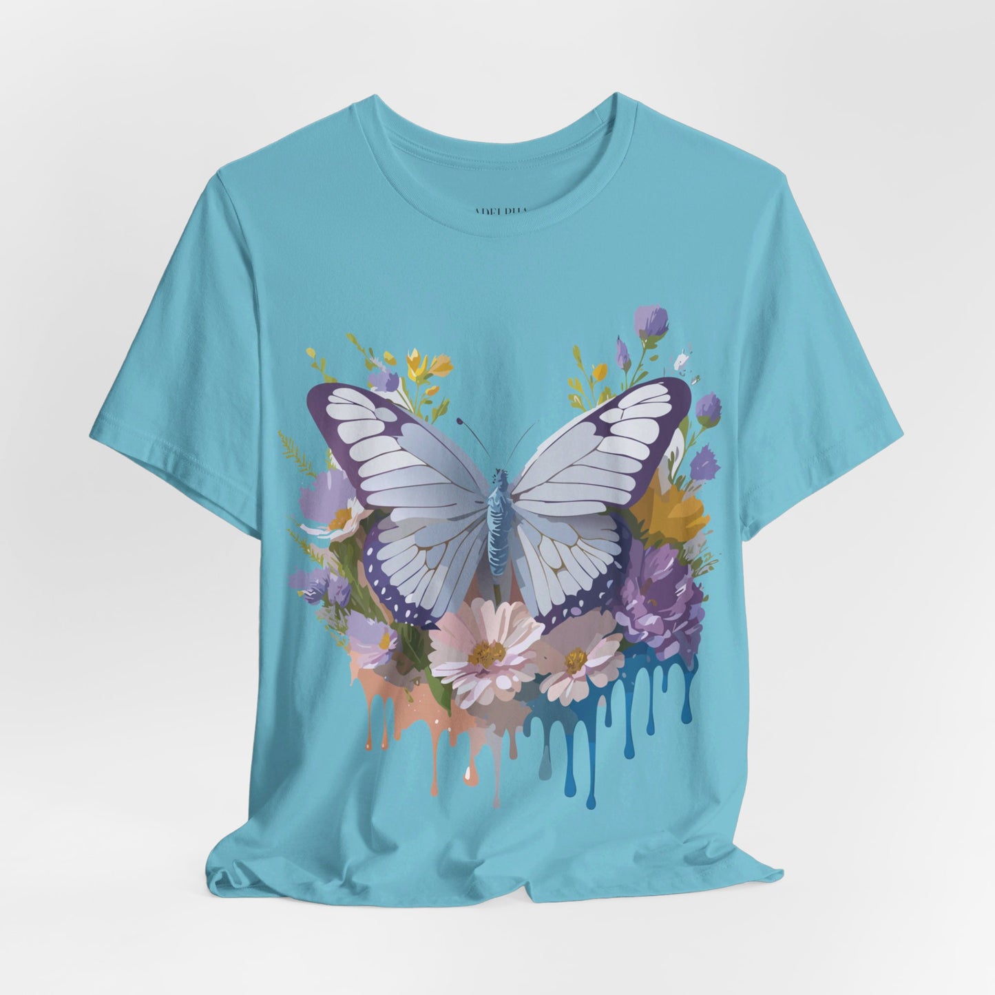 T-shirt en coton naturel avec papillon