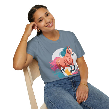 Unisex Horse Shirt Tee Gildan Softstyle 64000 Premium Ringspun Cotton