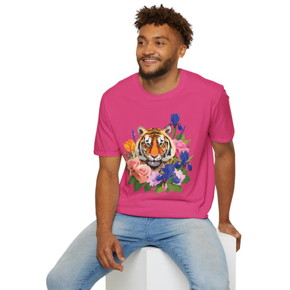 Tiger Shirt Unisex Animal Tee Gildan Softstyle 64000 100 Percent Cotton