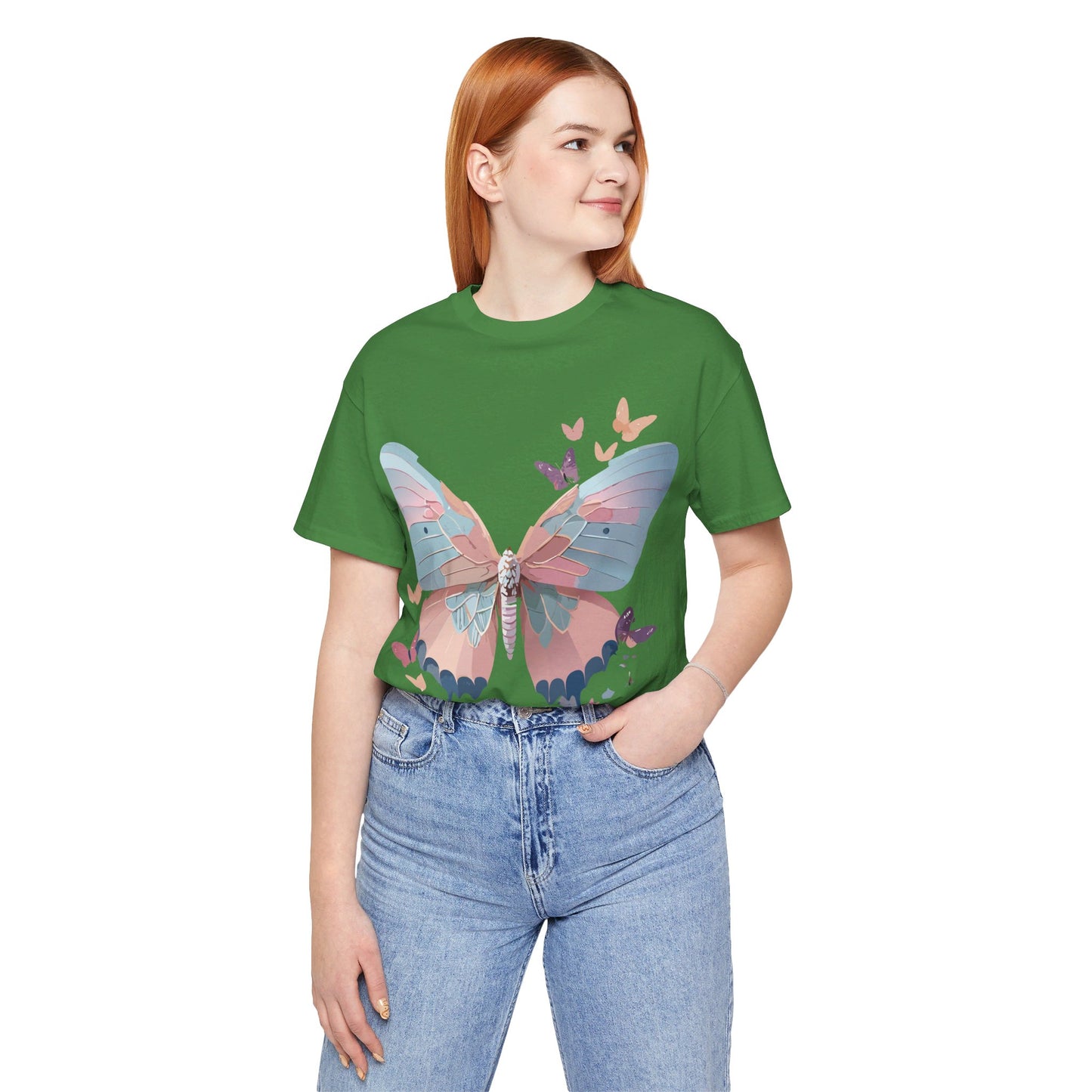 T-shirt en coton naturel avec papillon