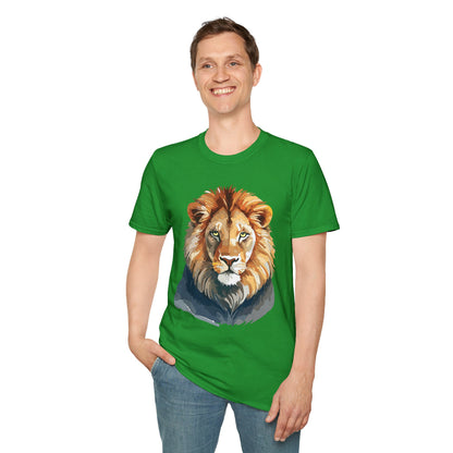 Lion Shirt Unisex Animal Tee Gildan Softstyle 64000 100 Percent Ring Spun Cotton