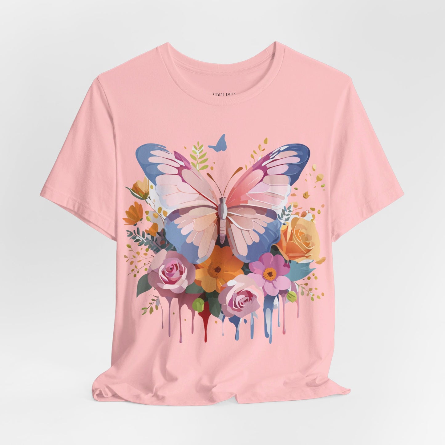 T-shirt en coton naturel avec papillon