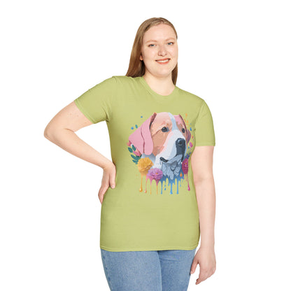 Dog Shirt Unisex Softstyle Cotton Tee 64000 Graphic Animal Print