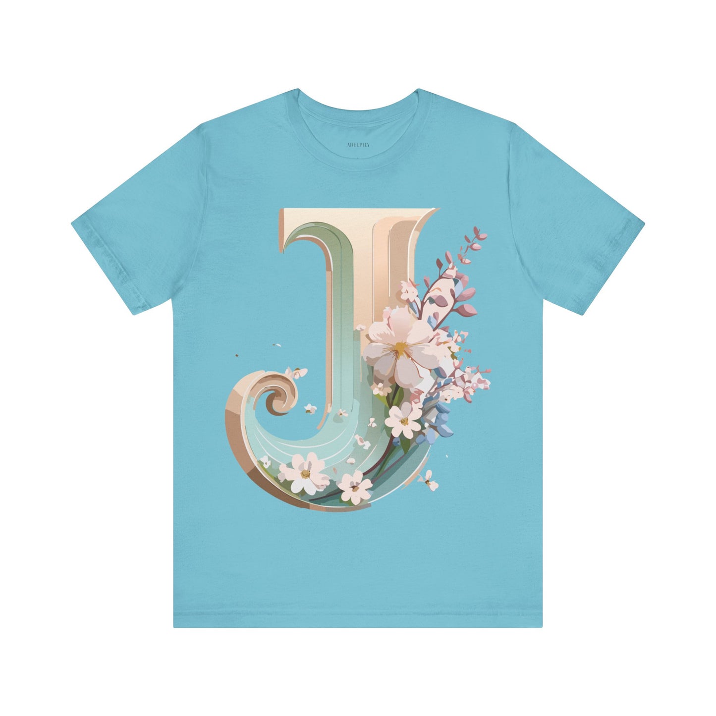 Natural Cotton Tee Shirt - Letters Collection - J