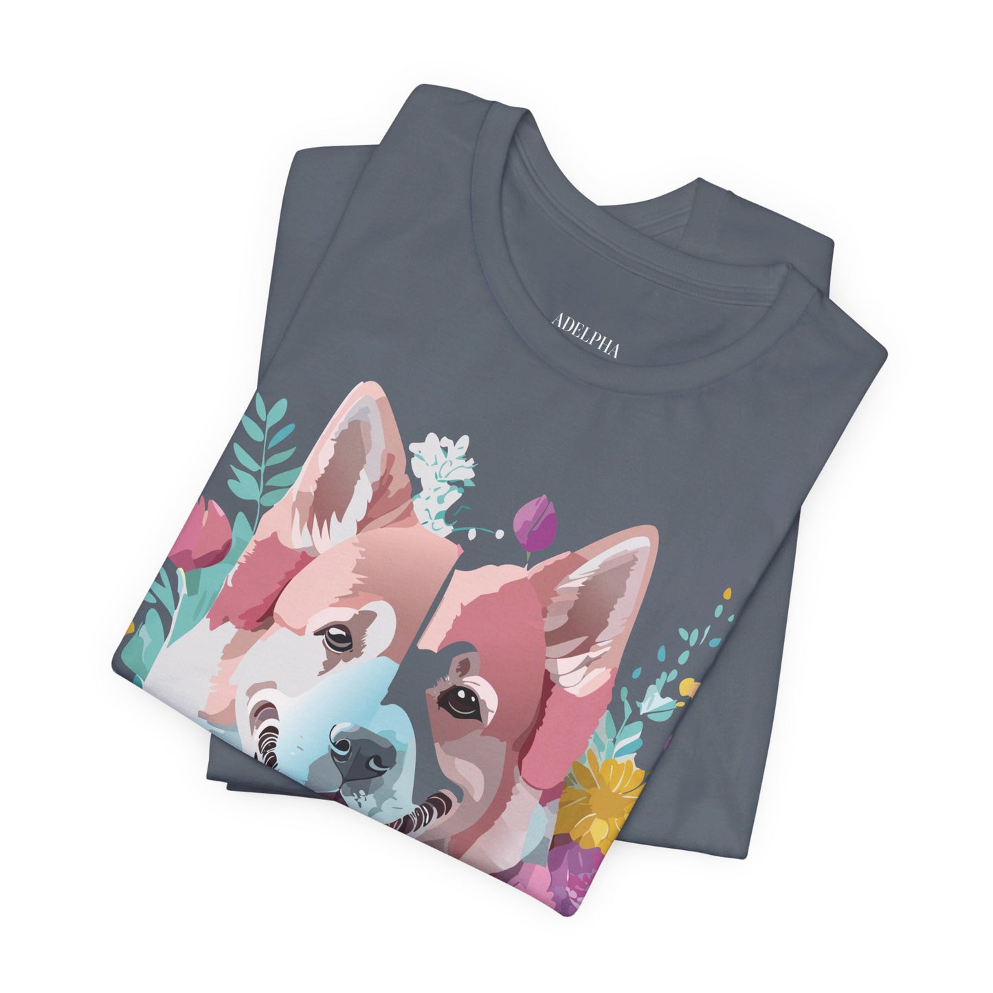 T-Shirt aus natürlicher Baumwolle mit Hund