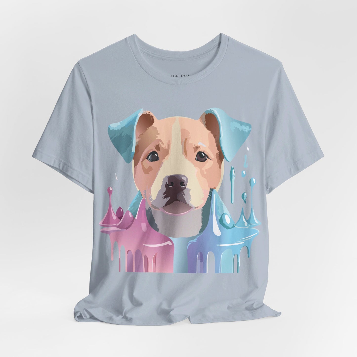 Natural Cotton Tee Shirt with Dog