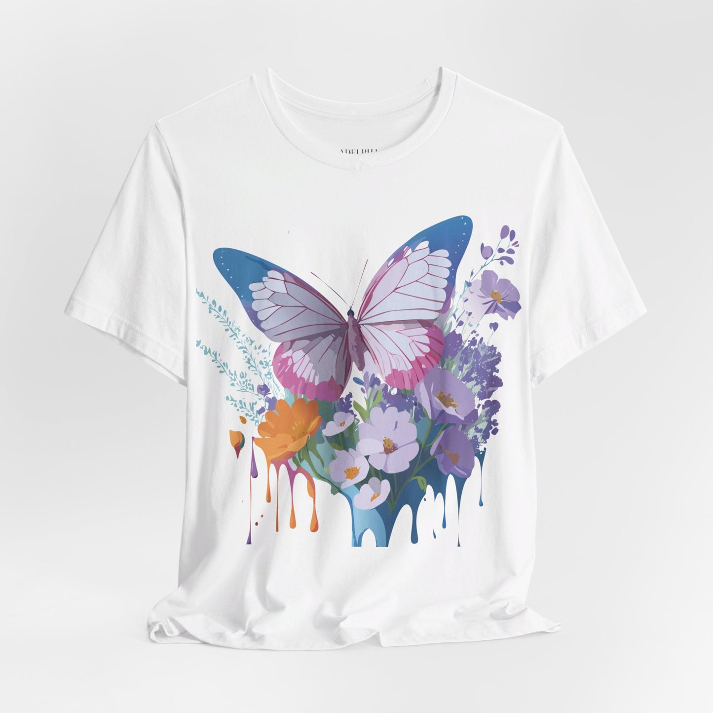 T-shirt en coton naturel avec papillon