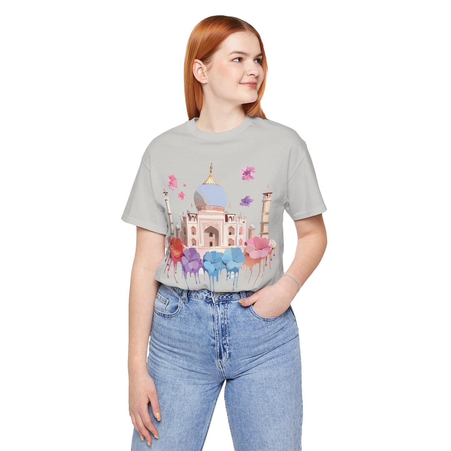 Natural Cotton Tee Shirt - Taj Mahal, India