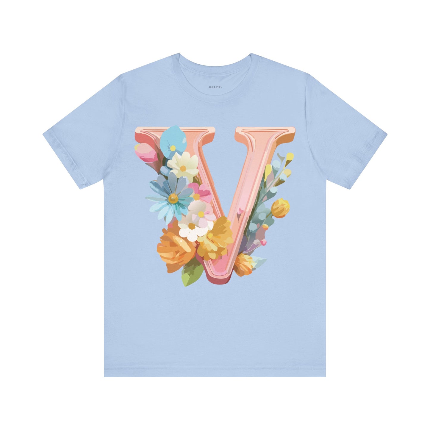 T-shirt en coton naturel - Collection Lettres - V