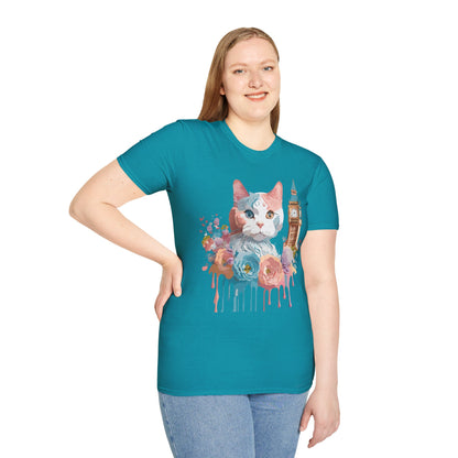 Cat Shirt Unisex Tee Softstyle 64000 Gildan Ring Spun Cotton