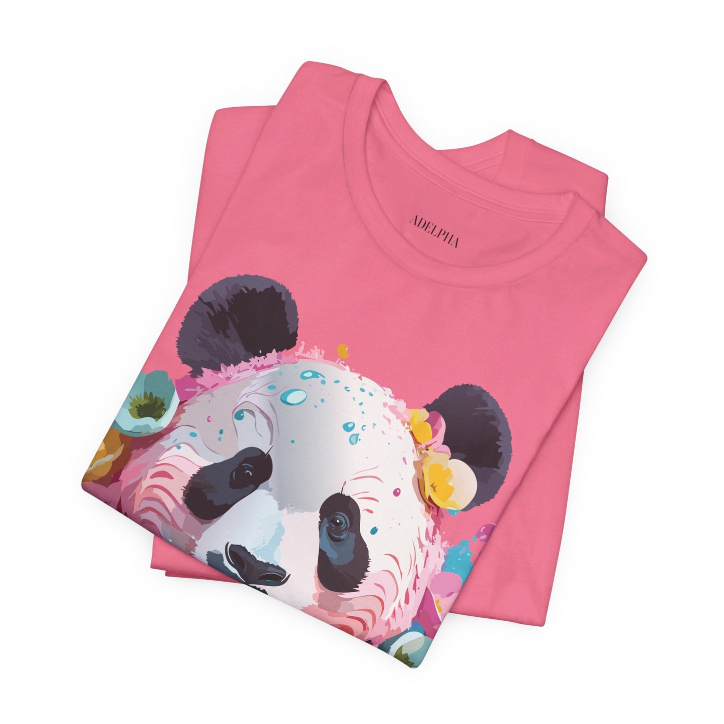 Natural Cotton Tee Shirt with Panda