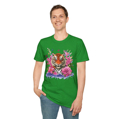 Tiger Shirt Unisex Gildan Softstyle Cotton Tee 100 Percent Ring Spun Comfort