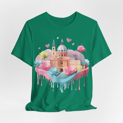 Natural Cotton Tee Shirt - Beautiful Places Collection - Prague Printify