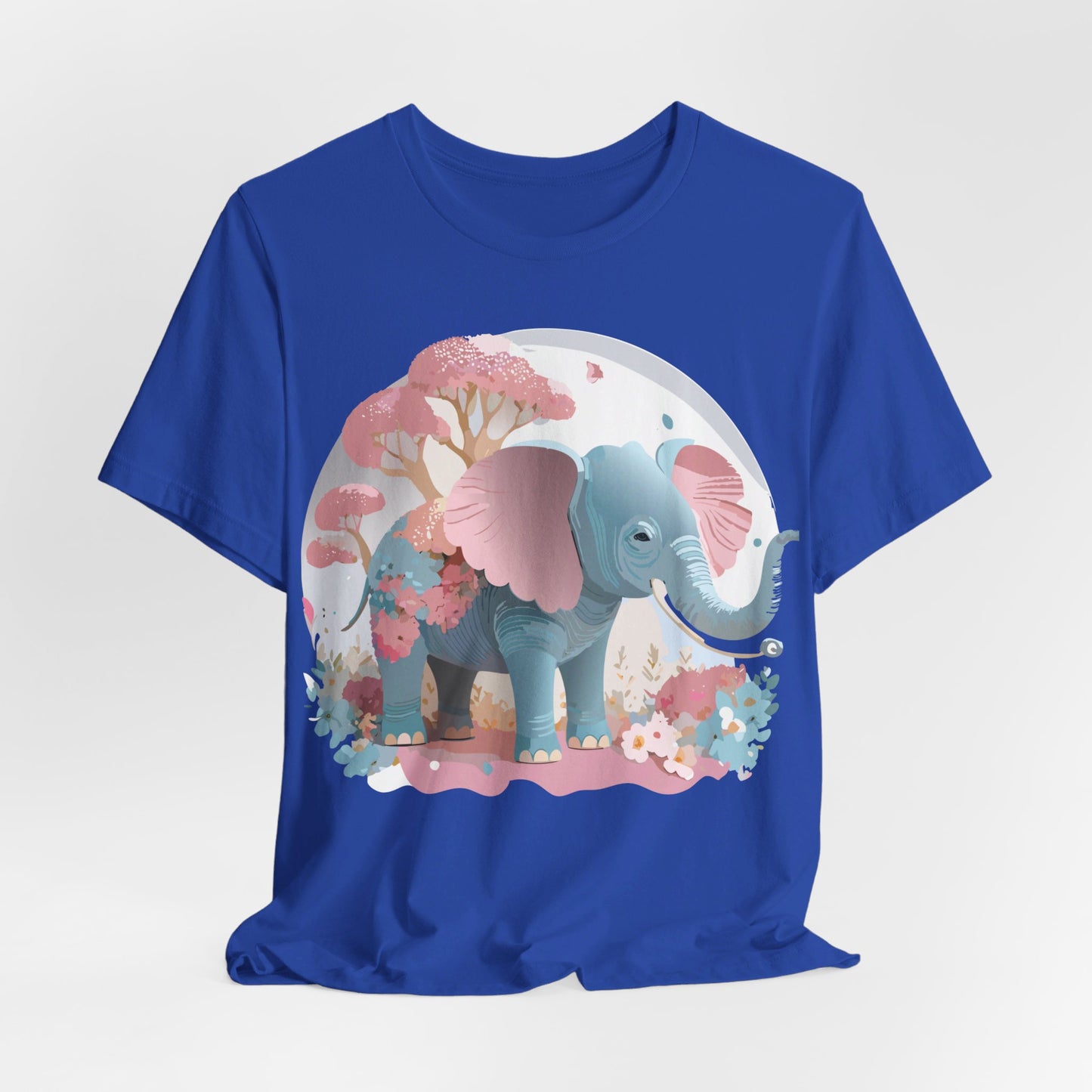 Natural Cotton Tee Shirt with Elephant