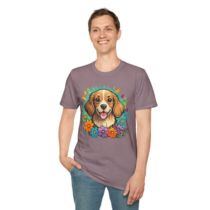 Dog Lover Unisex Animal Print T Shirt Cotton Tee Gildan Softstyle 64000