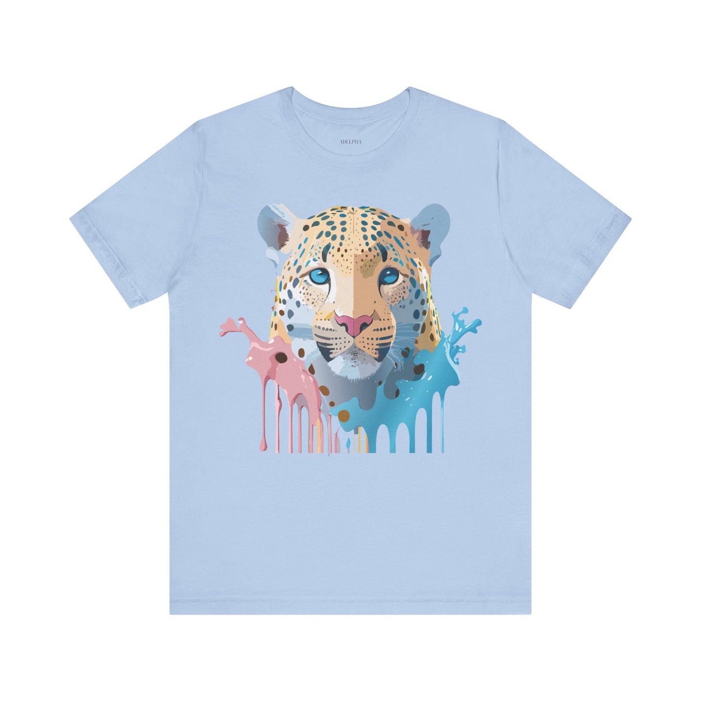 Natural Cotton Tee Shirt with Cheetah