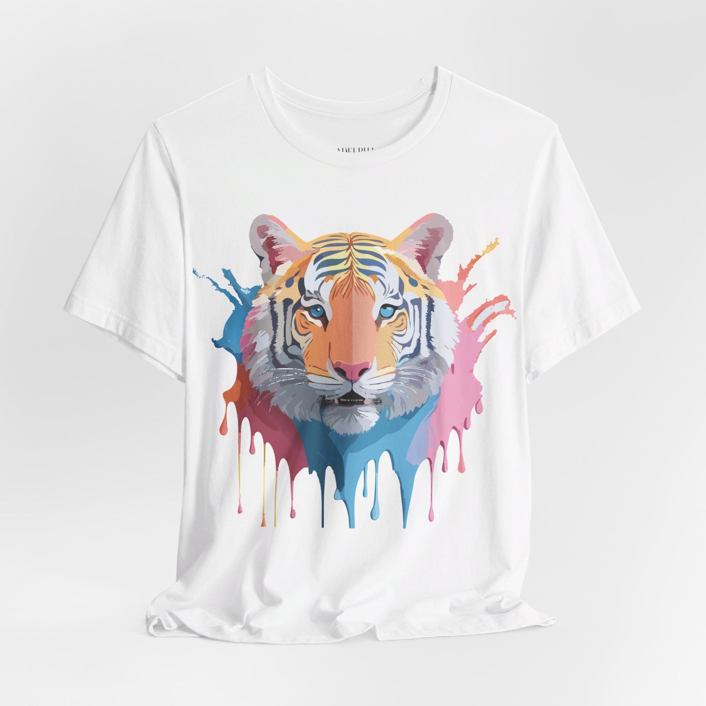 Natural Cotton Tee Shirt with Tiger