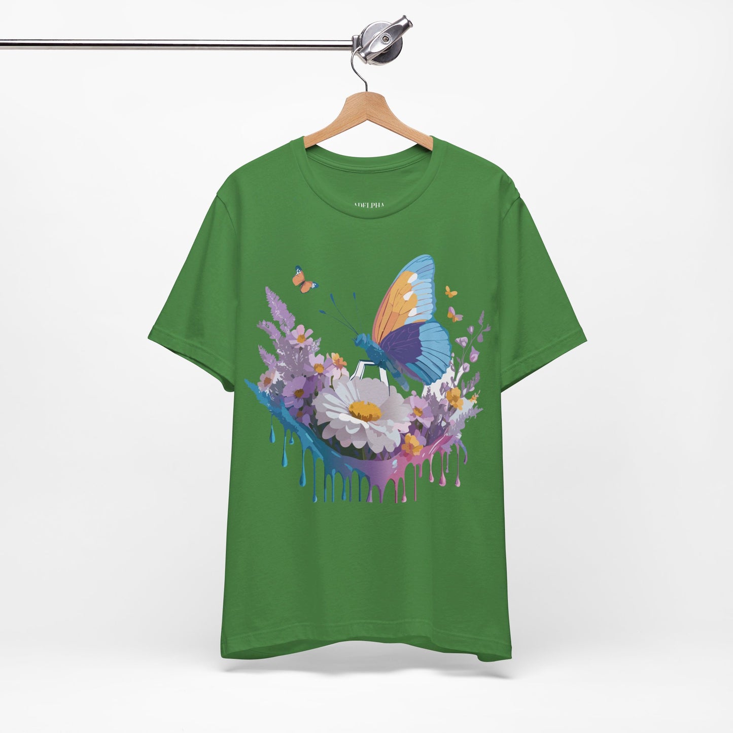 T-Shirt aus natürlicher Baumwolle mit Schmetterling