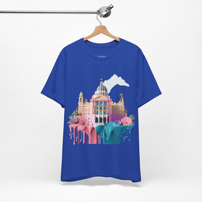 Natural Cotton Tee Shirt - Beautiful Places Collection - Madrid Printify