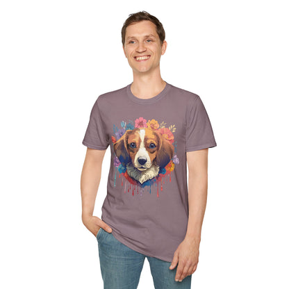 Unisex Dog Shirt Animal Print Tee Gildan Softstyle 64000 Cotton