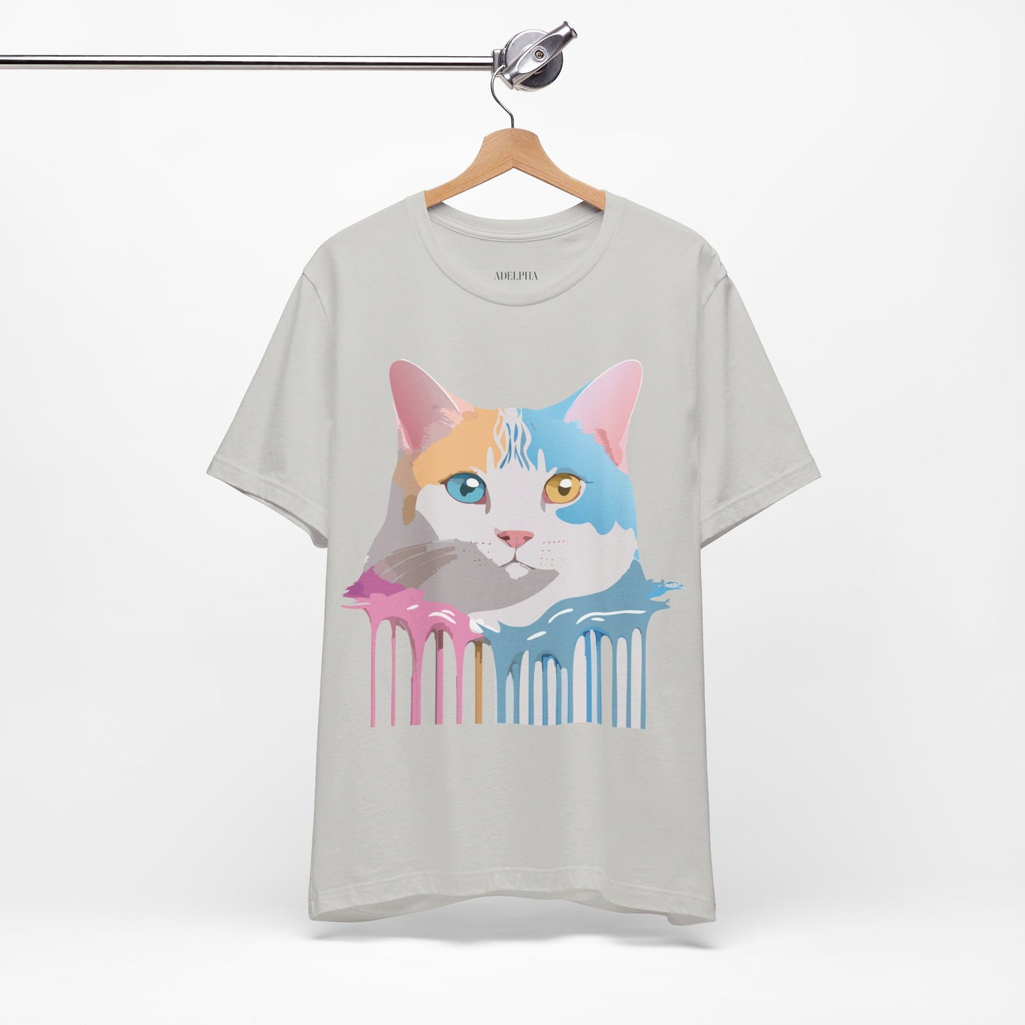 T-shirt en coton naturel avec chat