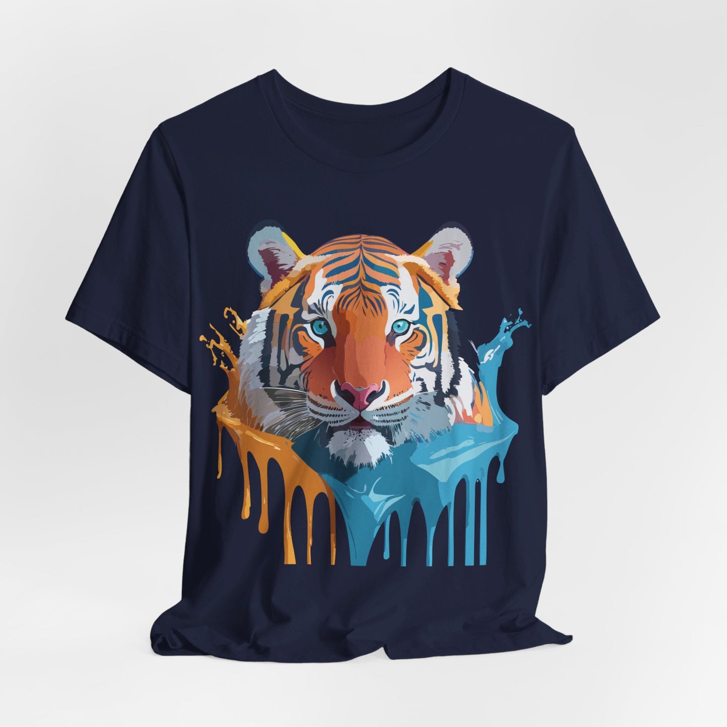 Natural Cotton Tee Shirt with Tiger