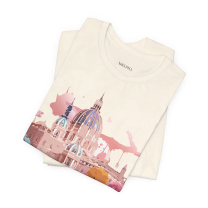 Natural Cotton Tee Shirt - Beautiful Places Collection - Vienna Printify