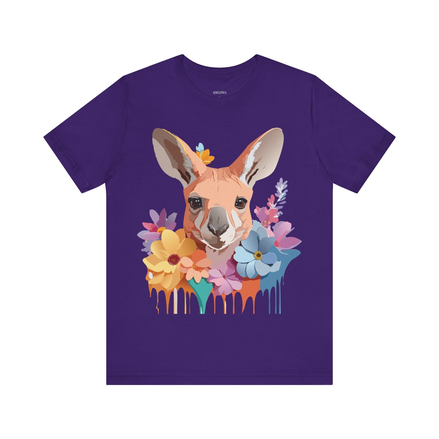 Natural Cotton Tee Shirt with Kangaroo