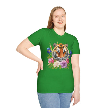 Unisex Tiger Shirt Softstyle Graphic Tee 100 Percent Cotton Apparel