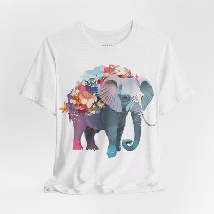 Natural Cotton Tee Shirt with Elephant Printify