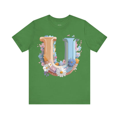 Natural Cotton Tee Shirt - Letters Collection - U Printify