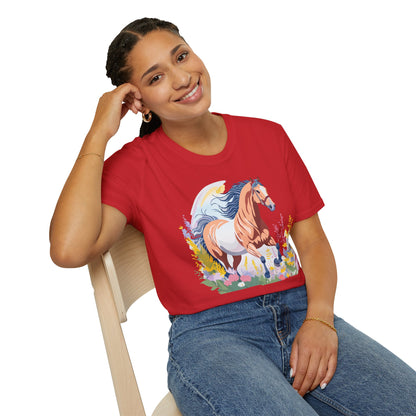 Horse Shirt Unisex Gildan Softstyle Tee 100 Ring Spun Cotton