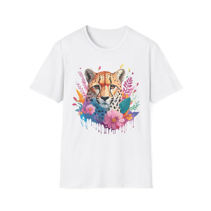 Unisex Cheetah Print Tee Softstyle Gildan 64000 Lightweight Apparel