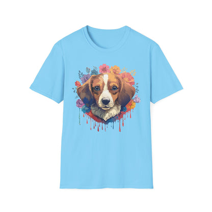Unisex Dog Shirt Animal Print Tee Gildan Softstyle 64000 Cotton