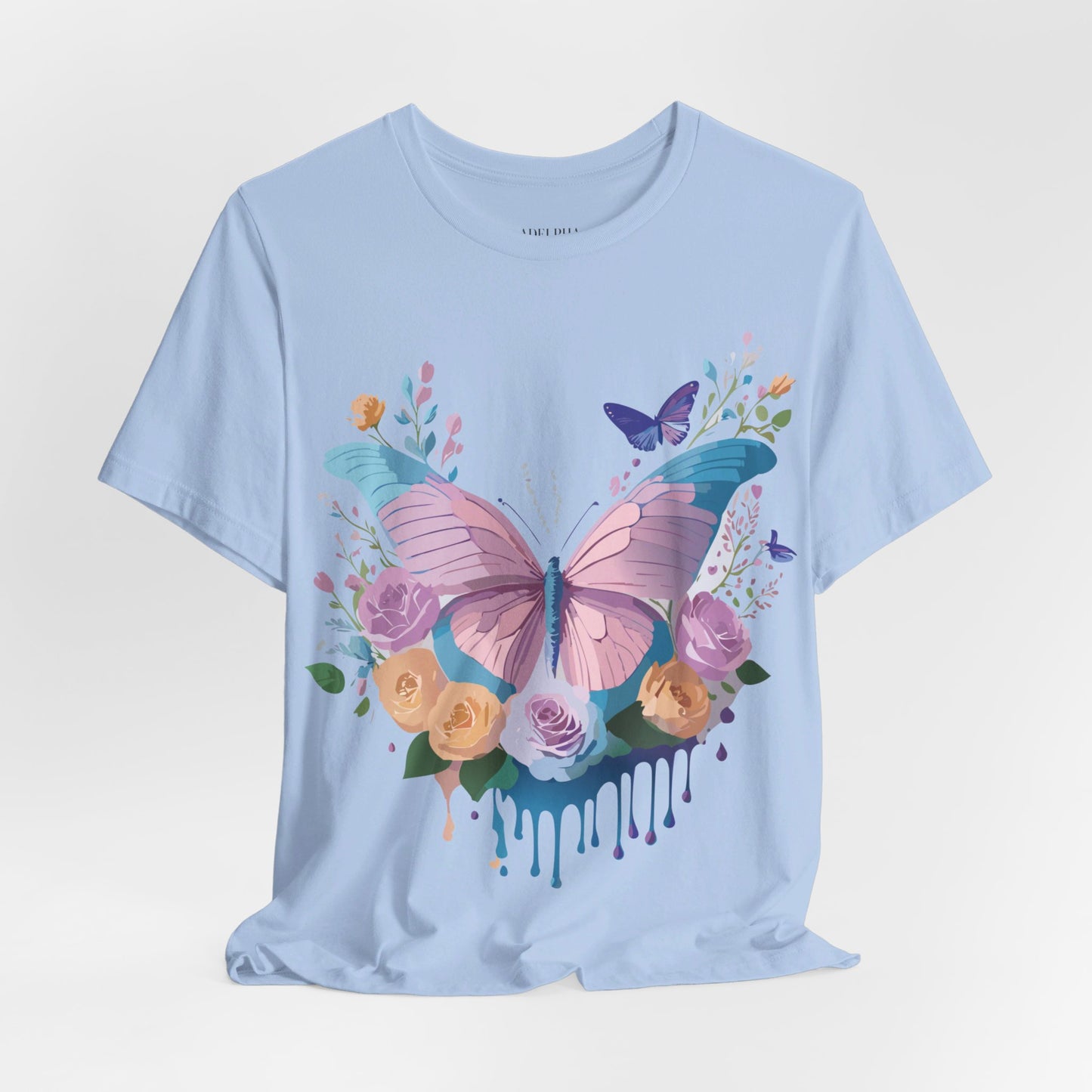 T-shirt en coton naturel avec papillon