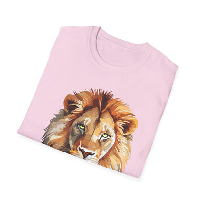 Lion Shirt Unisex Animal Tee Gildan Softstyle 64000 100 Percent Ring Spun Cotton
